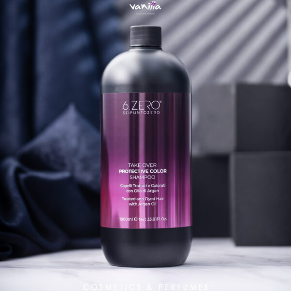 6Zero TAKE OVER PROTECTIVE COLOR Shampoo for coloured hair, 1000ml شامبو للشعر المصبوغ