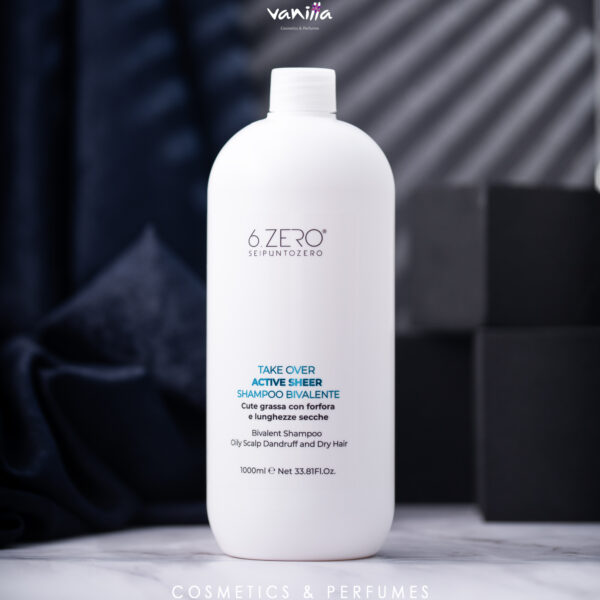 6Zero Double action shampoo for oily scalps, with dandruff and dry hair,1000ml شامبو لفروة الرأس الدهنية و الشعر الجاف
