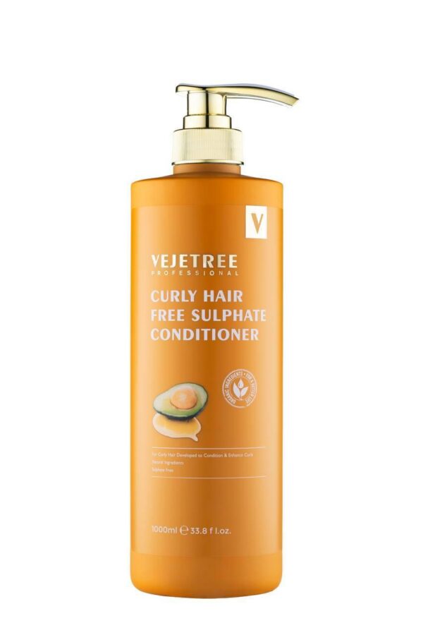 VEJETREE CURLY HAIR FREE SULPATE CONDITIONER 1000 ml , فيجتري كوندشنر للشعر الكيرلي خالي من السولفات