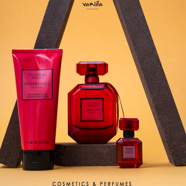 Victoria's Secret Bombshell Intense Eau de Parfum 3 Piece Gift Set, فكتوريا سيكرت بكج هدايا