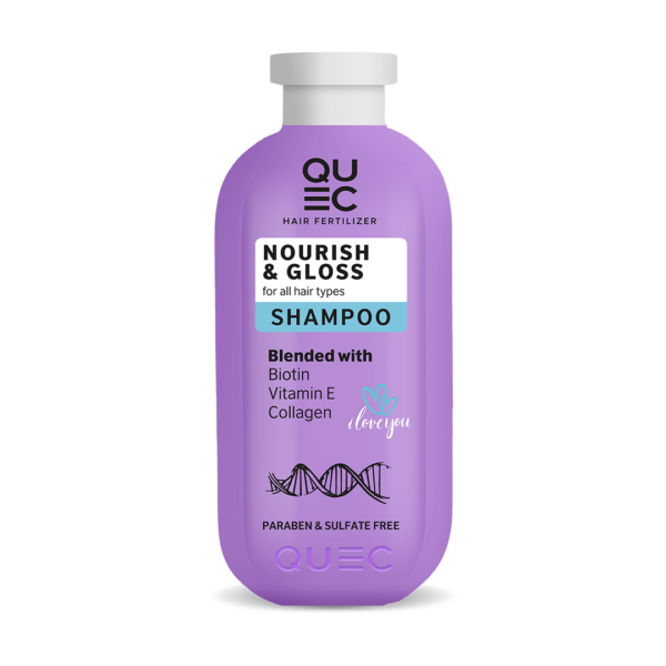 SHAMPOO QUEC NOURISH & GLOSS 650 ML شامبو كويك تغذية ولمعان