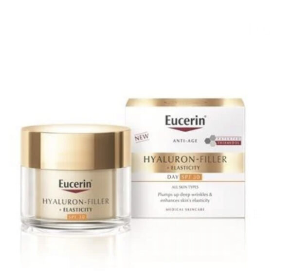 Eucerin Hyaluron-Filler + Elasticity Day SPF 30/ 50ml يوسيرين كريم نهاري مع عامل حماية من الشمس spf30