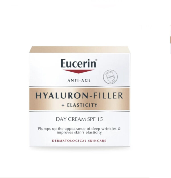 Eucerin Hyaluron-Filler + Elasticity Day SPF 15/50ml يوسيرين كريم نهاري مضاد للشيخوخة مع عامل حماية من الشمس spf15