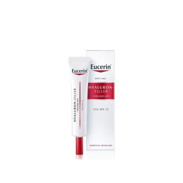 Eucerin Hyaluron-Filler + Volume-Lift Eye SPF15 15ml, يوسرين كريم شد تحت العين