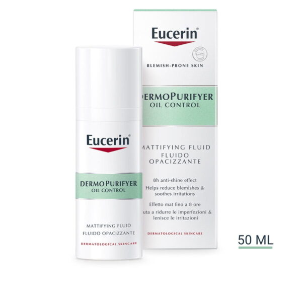 Eucerin DermoPurifyer Oil Control Mattifying Fluid,50ml يوسرين سائل اطفاء لمعة البشرة