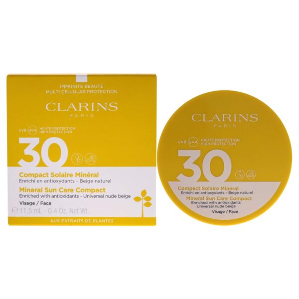 Clarins Mineral Sun Care Compact SPF 30 كلارنس واقي شمس مع نسبة كريم اساس