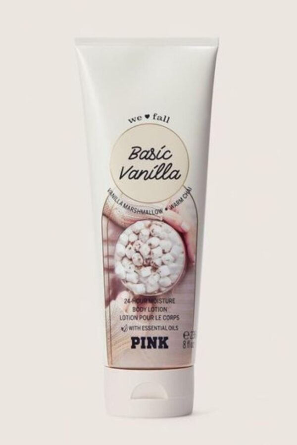 Victoria's Secret Pink Basic Vanilla Fragrance Body Lotion,236ml فكتوريا سيكرت لوشن جسم