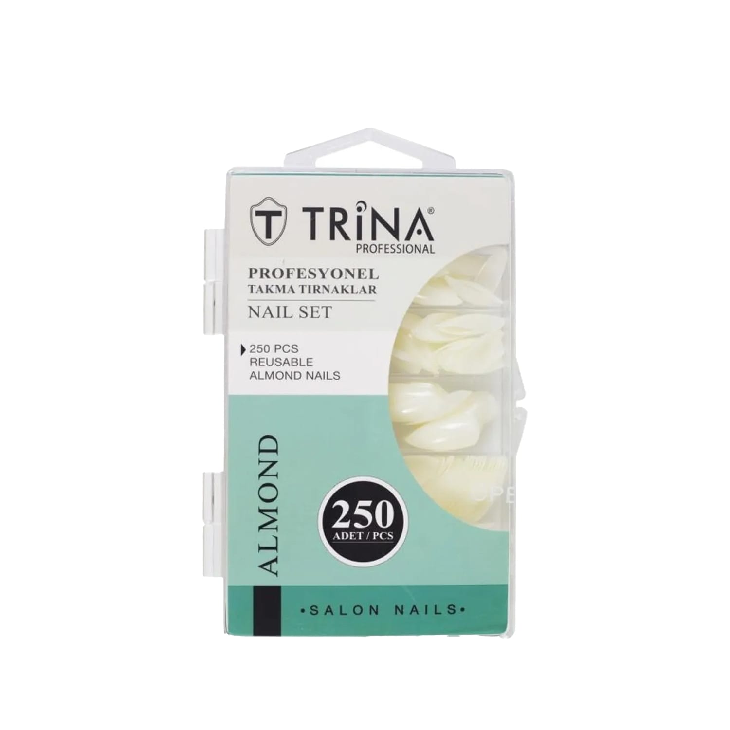 Trina professional artificial nails 250pcs, ترينا اظافر صناعية