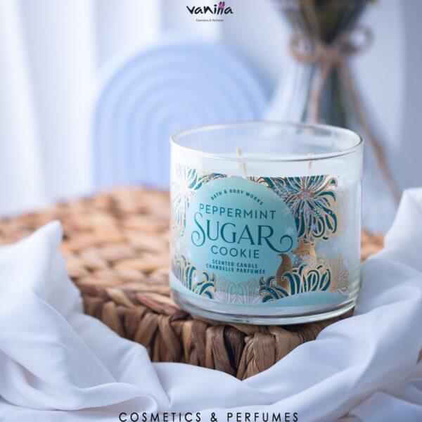 Bath & Body Works,Peppermint Sugar Cookie 3-Wick Candle, شموع معطرة