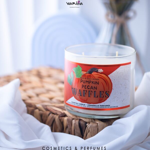 Bath & Body Works, pumpkin pecan waffles 3-Wick Candle, شموع معطرة