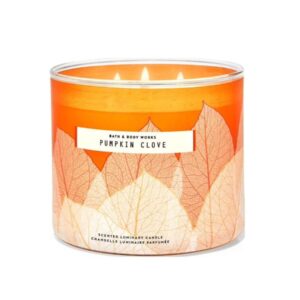 BATH AND BODY WORKS Pumpkin Cloves 3-Wick Candle, شموع معطرة