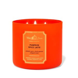 BATH AND BODY WORKS Pumpkin Spice Latte 3-Wick Candle, شموع معطرة