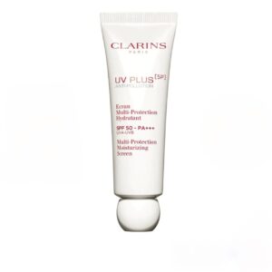 CLARINS UV PLUS ECRAN MULTI PROTECTION HYDRATANT SPF50-Rose كلارنس واقي شمس مع اشراقة وردية