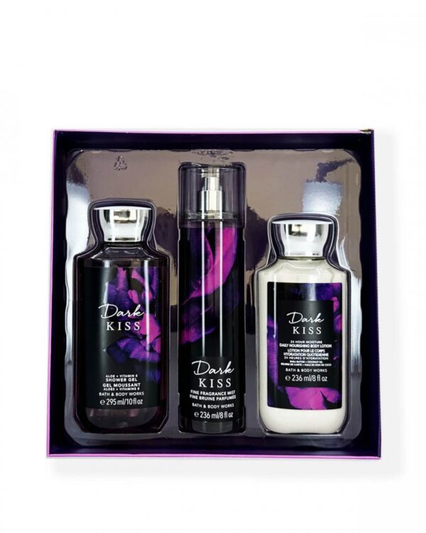 Bath & body works Gift Set DARK KISS 3 pcs باث اند بادي سيت هدايا