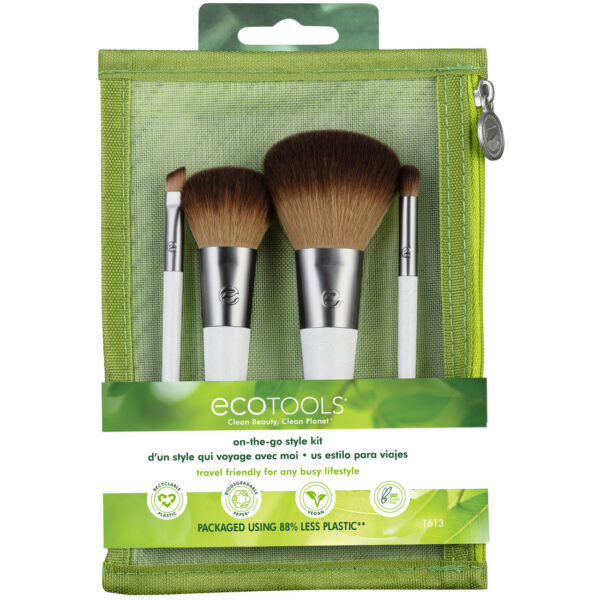 Ecotools On-The-Go Style Makeup Brush Kit مجموعة فرش للوجه