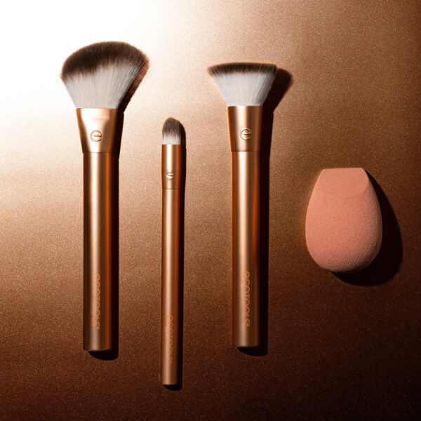 Ecotools Precious Metals Face Blend + Sculpt Makeup Brush Set -مجموعة فرش للوجه