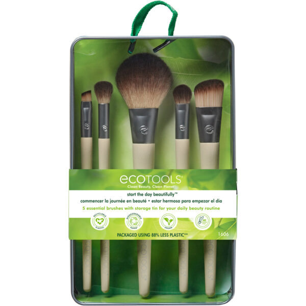 Ecotools Start The Day Beautiful Makeup Brush Kit- مجموعة فرش متكاملة للوجه