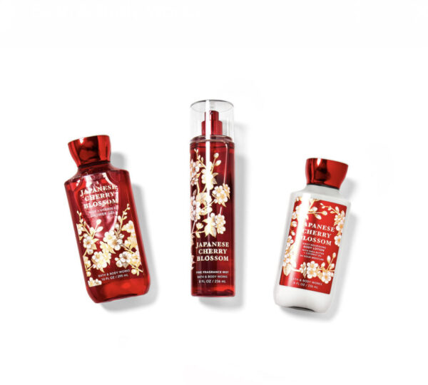 Bath And Body Works Japanese Cherry BlossomGift set باث اند بدي سيت العناية بالجسم