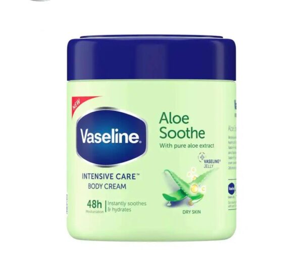 Vaseline Aloe Soothe Moisturising Body Cream,400ml فازلين كريم ترطيب الجسم بخلاصة الصبار