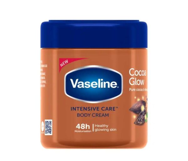 Vaseline Intensive Care Cocoa Glow Body Cream,400ml فازلين كريم ترطيب الجسم بزبدة الكاكاو