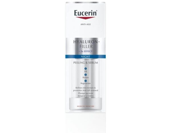 Eucerin Hyaluron-Filler Night Peeling & Serum,30ml يوسرين سيروم ترطيب و تقشير ليلي