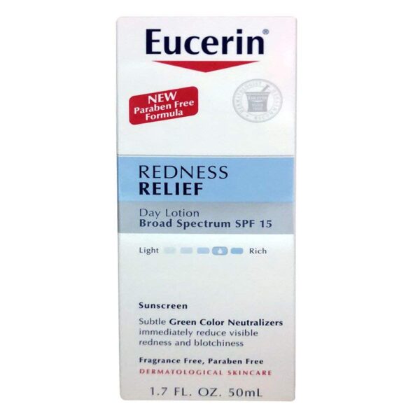 Eucerin Redness Relief Daily Perfecting Lotion SPF15,50mlيوسرين لوشن تخفيف البقع الحمراء و تهيج البشرة