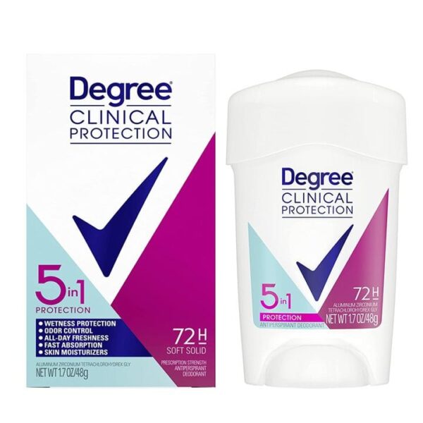 Degree 5in1 Protection Clinical Antiperspirant Deodorant,48g دكري مزيل تعرق للنساء