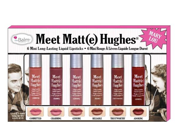 The Balm Meet Matte Hughes Liquid Lipstick Set vol.Mary lou ذا بالم سيت احمر شفاه ميني