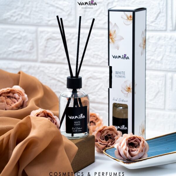 Vanilla air freshener with White Flowers,110ml معطر جو بالزهور البيضاء من فانيلا