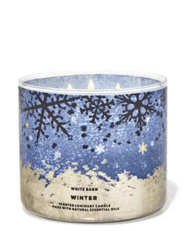 Bath & body works white barn winter candle, باث اند بدي وركس شموع معطر