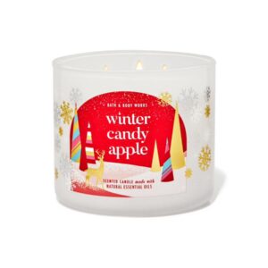 BATH AND BODY WORKS Winter Candy Apple Candle, باث اند بدي وركس شموع معطر