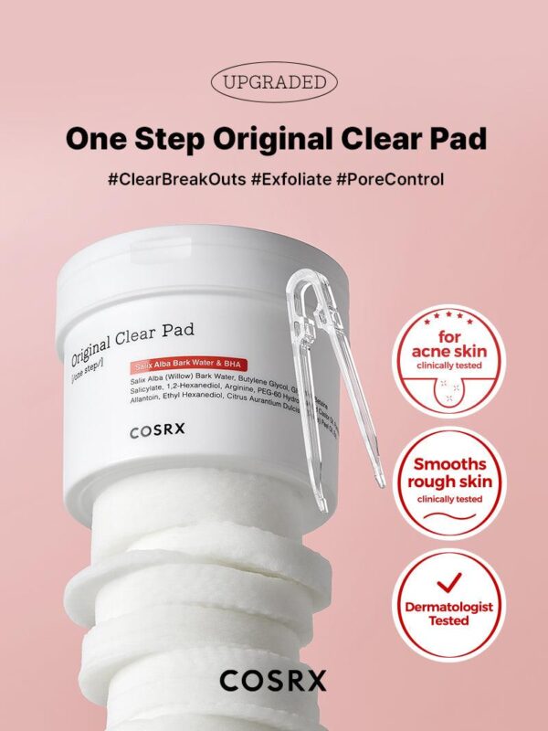 COSRX One Step Original Clear Pad بادات منظفة للبشرة بخطوة واحدة