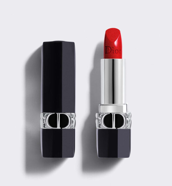 DIOR Rouge Dior Couleur Couture Soin Floral Lipstick 999 Metallic احمر شفاه من ديور