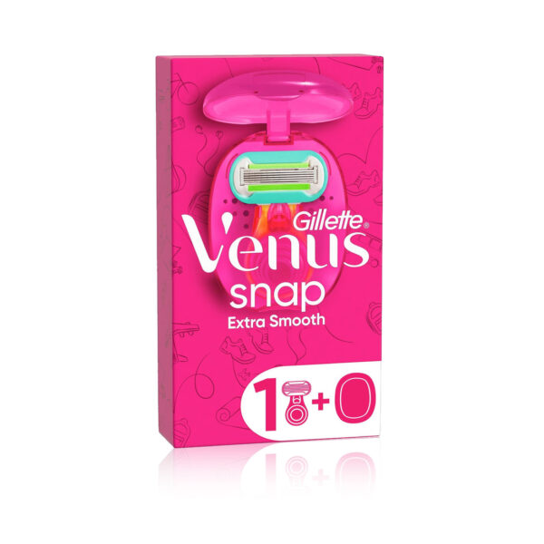Gillette Venus Snap Extra Smooth Shapilatory Machine With 1 Recharge شفرة إزالة الشعر جيليت فينوس سناب فائقة النعومة
