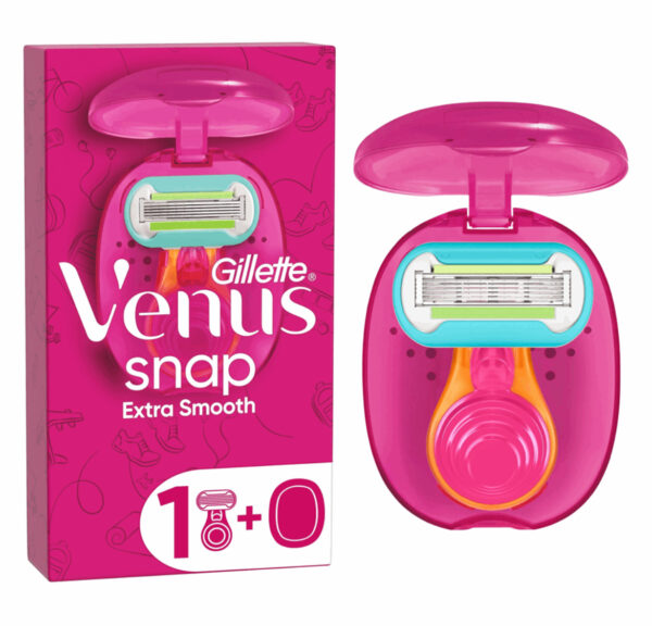 Gillette Venus Snap Extra Smooth Shapilatory Machine With 1 Recharge شفرة إزالة الشعر جيليت فينوس سناب فائقة النعومة