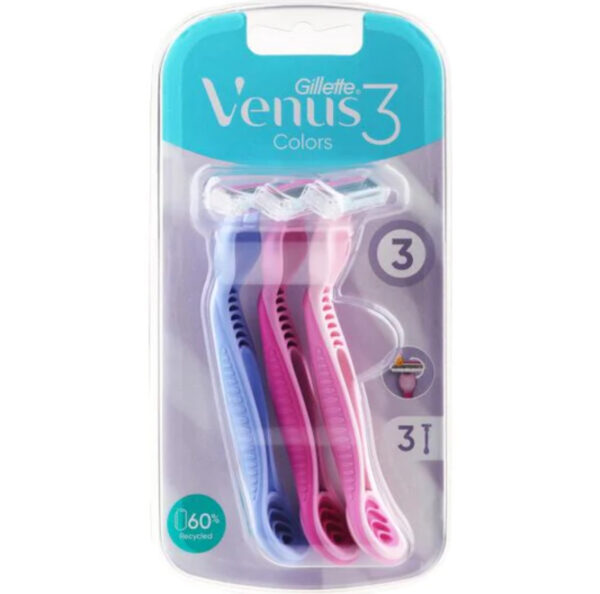 Gillette Venus Simply 3plus blades colors جيليت فينوس شفرات ازالة الشعر 3 قطع ملونة