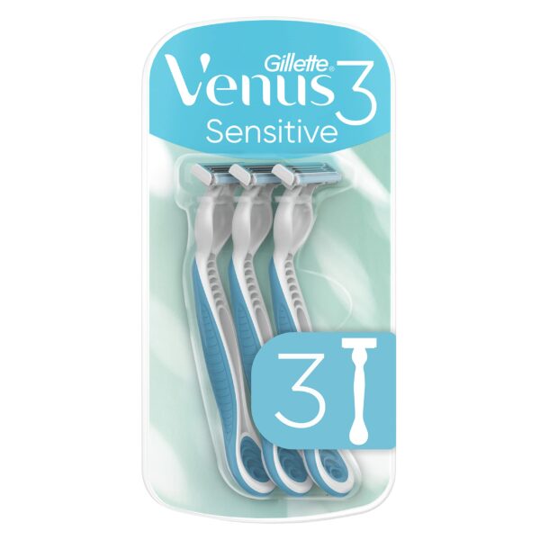 Gillette Venus 3 Sensitive Disposable Razors جيليت فينوس 4.5 4.5 من 5 نجوم 33 المراجعات ماكينة حلاقة للبشرة الحساسة للنساء