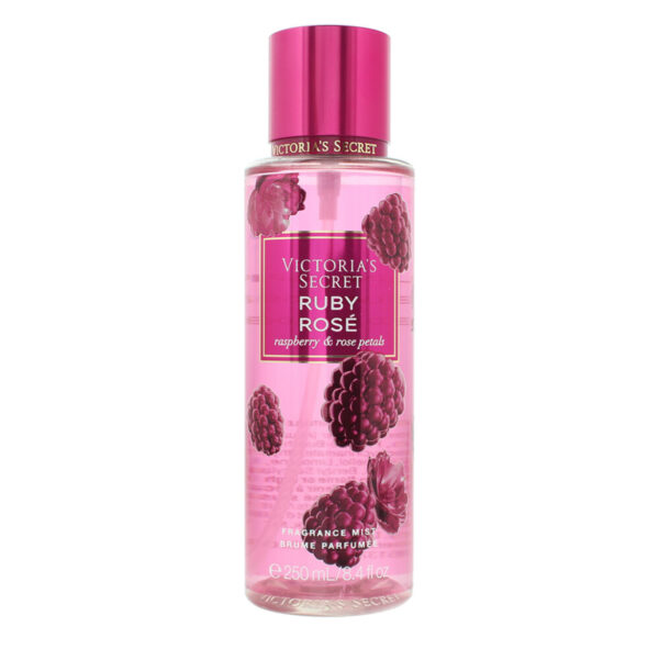 Victoria's Secret Ruby Rose Raspberry & Rose Petals Fragrance Mist For Women 250ml فيكتوريا سيكرت مست جسم للنساء