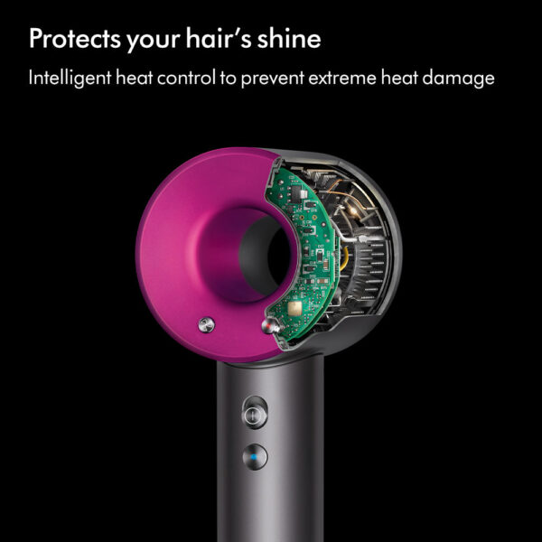 Dyson Supersonic Hair Dryer HD08 (Iron/Fuchsia) with Flyaway attachment دايسون مجفف شعر بأحدث تقنية