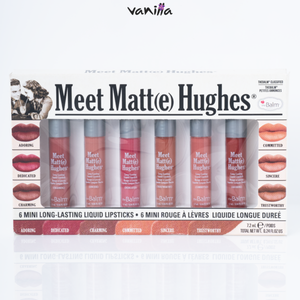 The Balm Meet Matte Hughes Liquid Lipstick Set ذا بالم سيت احمر شفاه ميني