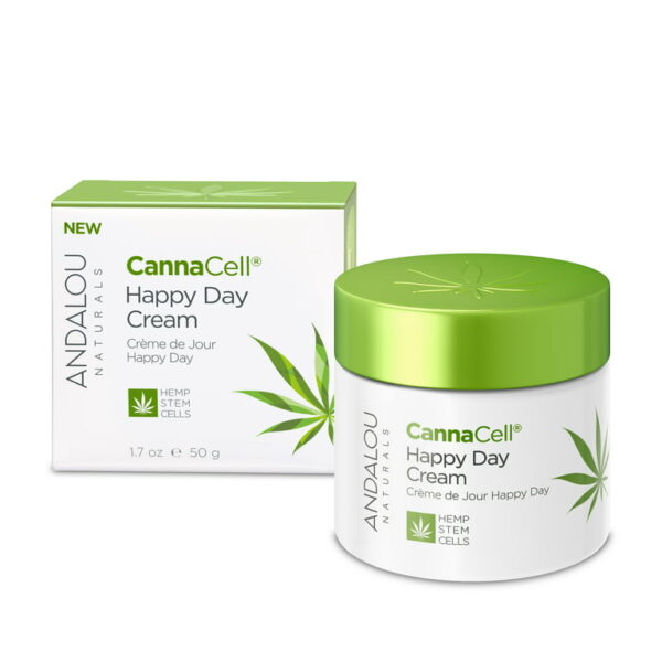 Andalou Naturals CannaCell Happy Face Day Cream with Hemp Seed Oil,50g أندالو ناتشورالز كرسم ترطيب لكل انواع البشرة
