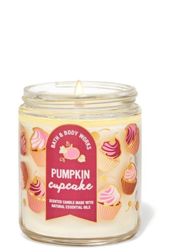 Bath & Body Works Pumpkin Cupcake 1 wick Candle باث اند بدي وركس شمعة معطرة