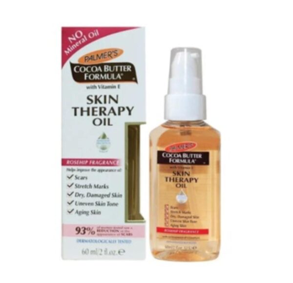 Palmer's Formula with Vitamin E Skin Therapy Oil for Face Rosehip Fragrance, 60ml بالمرز زيت ترطيب الوجه برائحة ثمر الورد