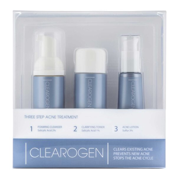 CLEAROGEN 30 Day Acne Treatment Kit for sensitive skin مجموعة معالجة للحبوب