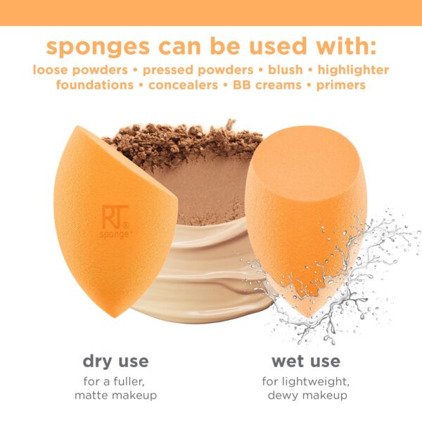 REAL TECHNIQUES Miracle Complexion Sponge duo اسفنجة مزدوجة من ريل تكنيك