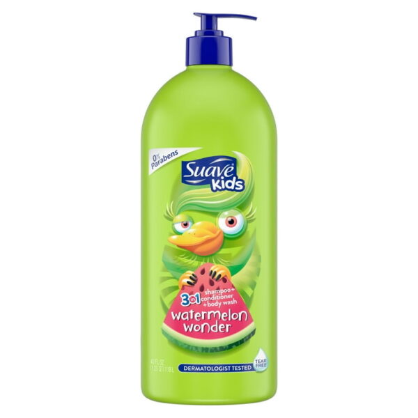 Suave 3-in-1 Shampoo, Conditioner, Bodywash, Watermelon سواف 3 في 1 للاطفال