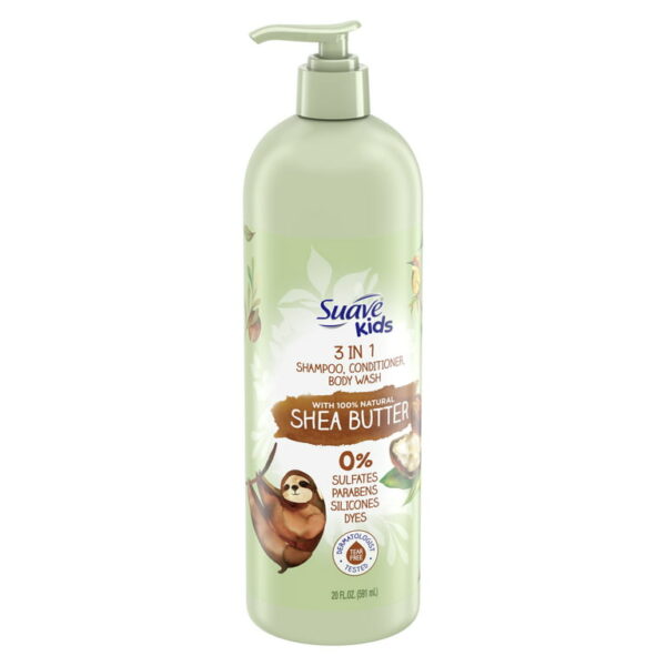 3Suave 3-in-1 Shampoo, Conditioner Bodywash shea butter في 1 للاطفال