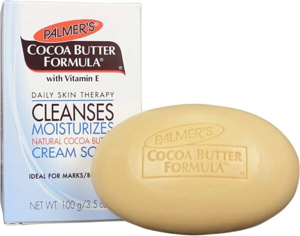 Palmer's Cocoa Butter Formula with Vitamin E, Daily Skin Therapy Cream Soap تركيبة زبدة الكاكاو من بالمرز مع فيتامين هـ، صابون كريم العلاج اليومي للبشرة