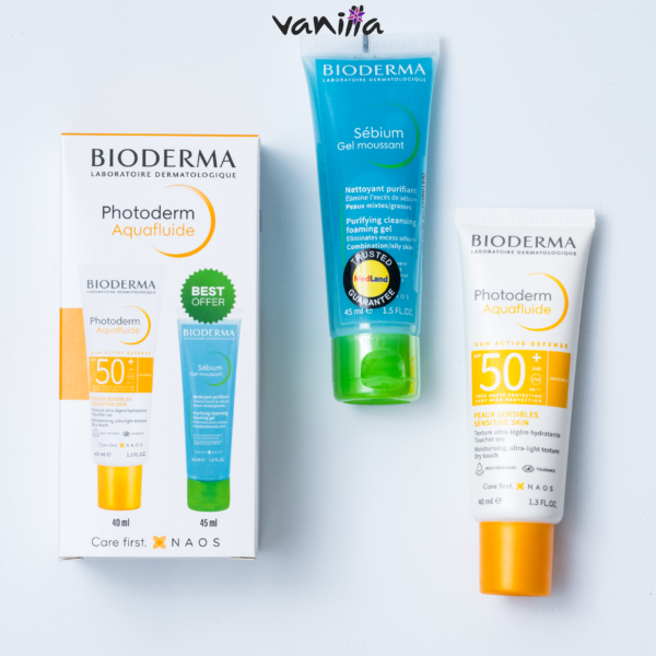 _ Bioderma Photoderm Aquafluide set: مجموعة العناية بالبشرة من بايوديرما