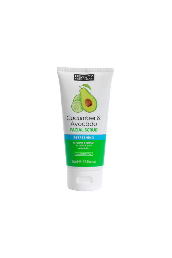 Beauty Formulas Cucumber &. Avocado Facial Scrub 150ml بيوتي فورملا مقشر للبشرة